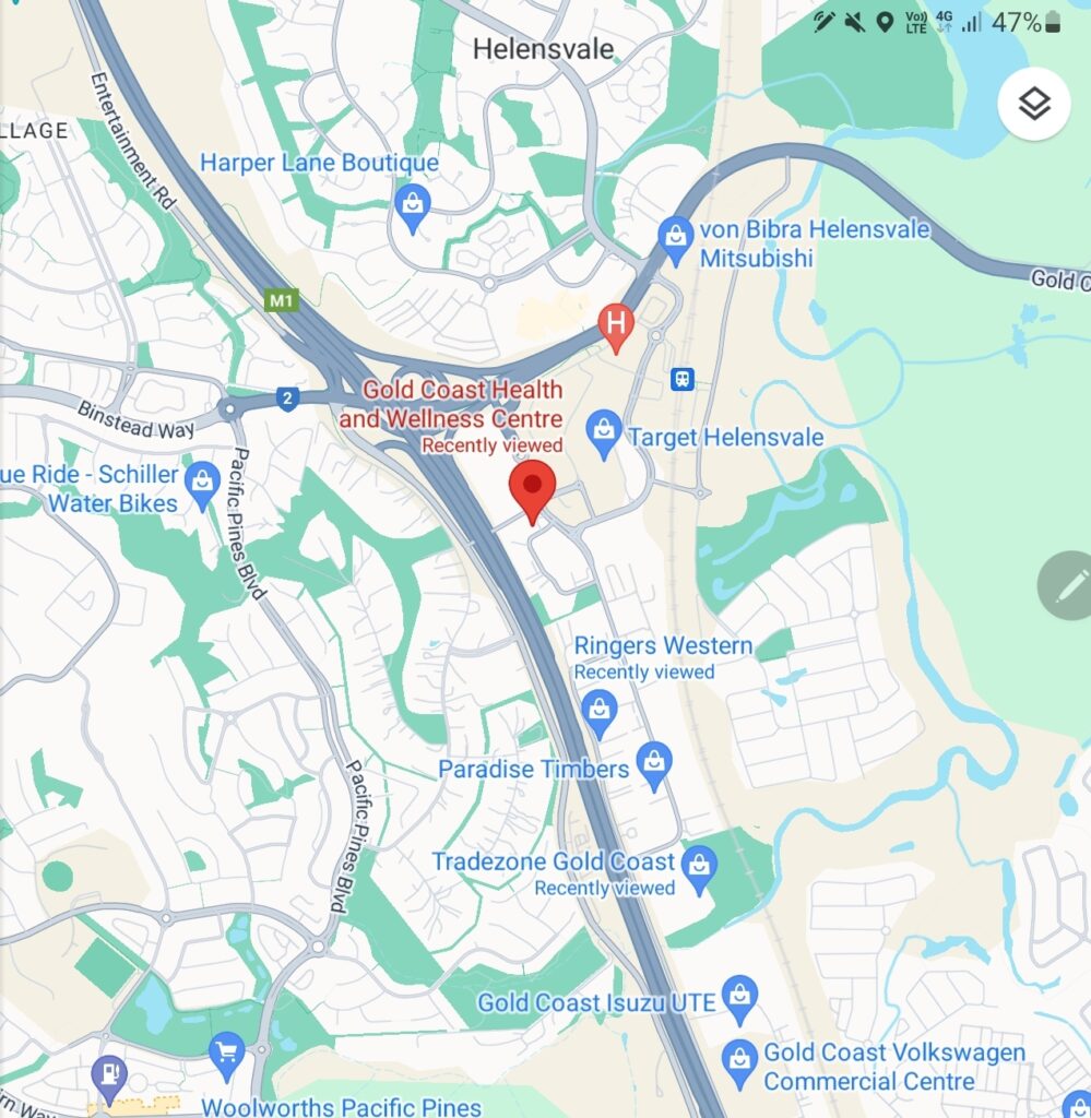 A Map of Gold Coast Health and Wellness Centre